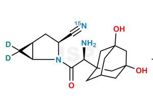 Hydroxy Saxagliptin-15N,D2 Hydrochloride - Image 1