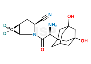Hydroxy Saxagliptin-13C,D2 Hydrochloride - Image 1