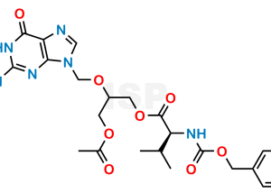Valganciclovir O-Acetyl N-Benzyloxycarbonyl Impurity - Image 1