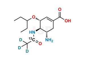 Oseltamivir Acid 13C D3 - Image 1