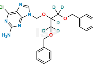 9-[[2-Benzyloxy-1-(Benzyloxymethyl)-Ethoxy]-Methyl]-6-Chloroguanine-d5 - Image 1