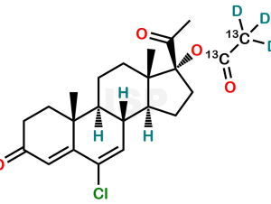 Chlormadinone Acetate 13C D3 - Image 1