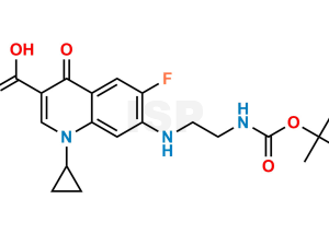 N-(tert-Butoxycarbonyl) Desethylene Ciprofloxacin - Image 1